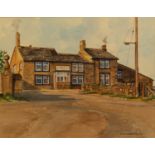 CONSTANCE M. CROSSLEY (TWENTIETH CENTURY) WATERCOLOUR DRAWING ?Royal Oak Inn, Heights? Signed,