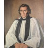 HARRY RUTHERFORD (1903 - 1985) OIL PAINTING ON BOARD Portrait of Rev. John Elford