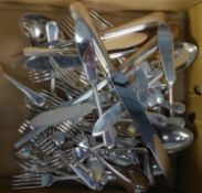 FIFTY SIX PIECE VICTORIAN PART SERVICE OF BEADED EDGE TABLE CUTLERY, WITH DOLPHIN CREST, comprising: