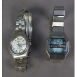 LADY'S SEIKO HI-BEAT STAINLESS STEEL BRACELET WATCH wiht 17 jewels automatic movement, circular