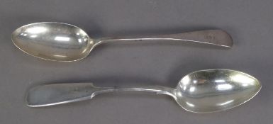 LATE VICTORIAN SILVER EARLY ENGLISH PATTERN TABLE SPOON, monogrammed, 8 ½? (21.6cm) long,