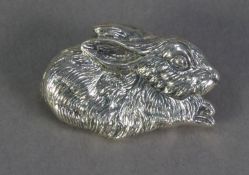 'STERLING' SILVER RECUMBENT RABBIT