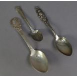 DANISH SILVER CHILD'S SPOON, the finial depicting a character from Hans Christian Andersen, Ole