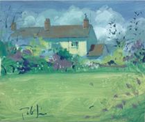 TOBY MULLIGAN (b.1969) ACRYLIC ON BOARD ?The Garden, Midday? Signed, titled to gallery label verso 9