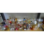 COLLECTION OF PROPRIETARY GLASS PERFUME BOTTLES, INCLUDING VERA WANG HEART SHAPED BOTTLE WITH