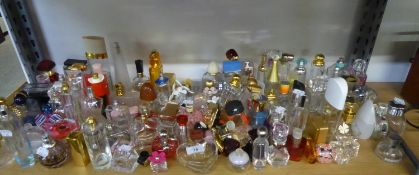 COLLECTION OF PROPRIETARY GLASS PERFUME BOTTLES, INCLUDING VERA WANG HEART SHAPED BOTTLE WITH