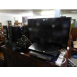 A L.G. 32" TV, A SONY BLUE-RAY HOME THEATRE SYSTEM (BDV-N7200W) WITH FIVE SPEAKER AND SUB-WOOFER,