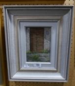 DERRICK JENKINS (1929-2015) OIL ON BOARD ?Doorway, Italy? Signed, titled verso 6 ¾? x 4 ¾?