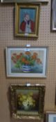 JOHN MINSHULL  WATERCOLOUR DRAWING  CORNISH JUG OF FLOWERS  SIGNED AND DATED 1961 7 1/4" X 10"  AND