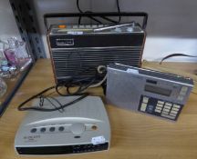 ROBERTS MODEL RP26 PORTABLE RADIO; ROBERTS CR9901 3 BAND CLOCK RADIO AND A SONY PORTABLE RADIO (3)