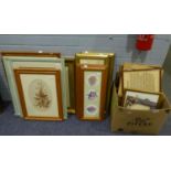 APPROX 24 VARIOUS FRAMED COLOUR PRINTS, TO INCLUDE; FLOWER SUBJECTS