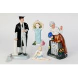 FOUR ROYAL DOULTON CHINA FIGURES, comprising: THANK YOU, HN2732, MY PET, HN2238, MAKE BELIEVE,