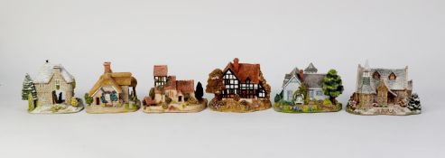 SIX LILLIPUT LANE COMPOSITION MODELS OF HOUSES AND COTTAGES, comprising: SPRING VICTORIAN, ST.