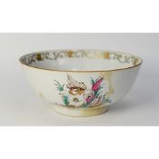 CHINESE MID-QING DYNASTY PORCELAIN EXPORT WARE BOWL, decorated in famille rose enamels to the