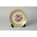 EARLY 19th CENTURY DERBY CHINA PLATE, the centre well-painted with a large bouquet of various summer