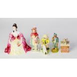 MODERN BESWICK ?TOM THUMB? CHINA FIGURE, together with FOUR OTHER FIGURES, comprising: ROYAL