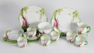 TWENTY TWO PIECE ROYAL ALBERT ?FOXGLOVE? PATTERN CHINA TEA SERVICE FOR SIX PERSONS, comprising: