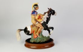 IMPRESSIVE ROYAL DOULTON LIMITED EDITION EQUESTRIAN GROUP ?INDIAN BRAVE?, HN2376, 15? (38.1cm) high,