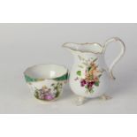 MEISSEN 19th CENTURY PORCELAIN TEACUP, decorated outside the factory, painted with a lady and