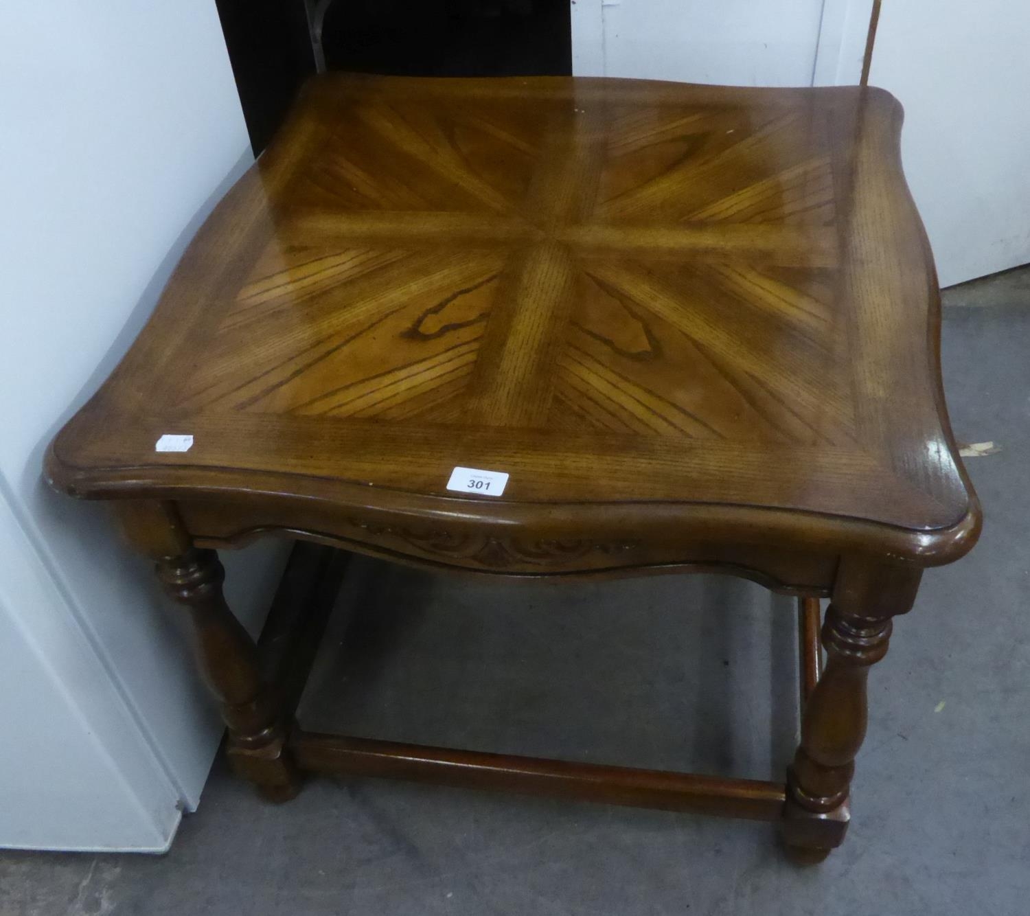 A MAHOGANY RECTANGULAR OCCASIONAL TABLE