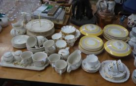 VARIOUS PART TEA SERVICES, TO INCLUDE; COLCLOUGH, ROYAL VALE, HARVEST WARES ETC.....