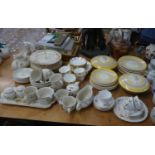 VARIOUS PART TEA SERVICES, TO INCLUDE; COLCLOUGH, ROYAL VALE, HARVEST WARES ETC.....