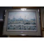 AFTER L. S. Lowry COLOUR PRINT ?Northern River Scene? Unsigned 16? x 24?