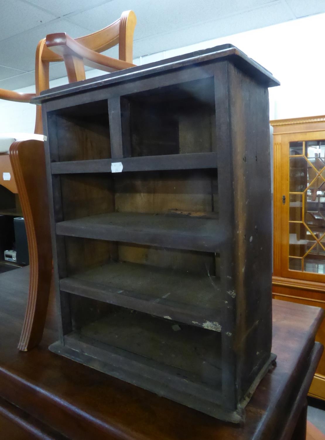 CIRCA 1920's OAK OBLONG FOOT STOOL, STUFF OVER TOP ON SPIRAL LEGS, A 1960'S DINING CHAIR, BUTTON - Image 2 of 2