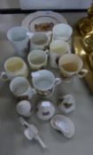 ROYAL COMMEMORATIVE POTTERY - TEN ITEMS AND FOUR PIECES OF CRESTED CHINA (14)