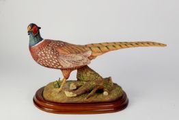 RENAISSANCE DESIGN STUDIO LTD, MODERN LIMITED EDITION BONE CHINA MODEL OF A COCK PHEASANT FROM