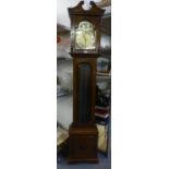 A MAHOGANY REPRODUCTION LONGCASE CLOCK