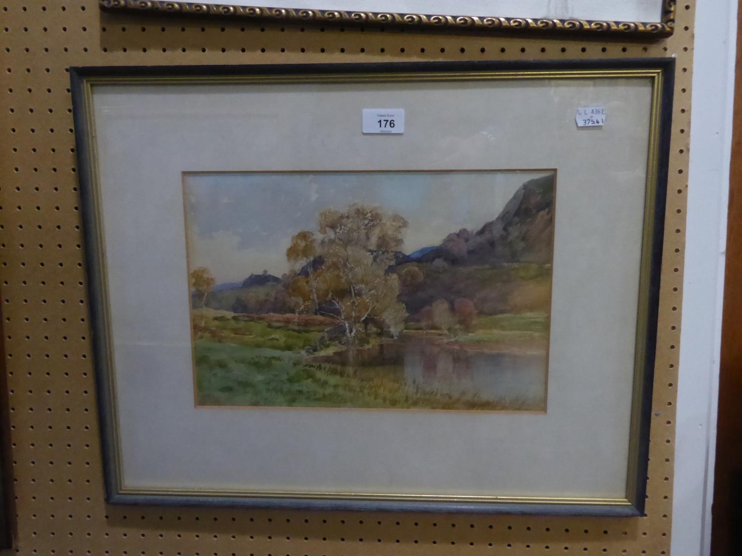 JCD. GRAY (TWENTIETH CENTURY) WATERCOLOUR DRAWING River landscape Signed 9 ¼? x 13 ¾?