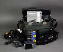 PANASONIC NV-A1B VHS-C MOVIE CAMERA, in a soft carrying case, containing additional battery charger,