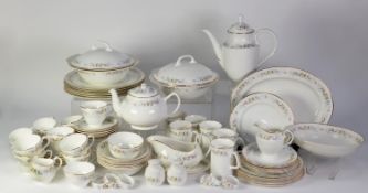 MAYFAIR CHINA DINNER, TEA AND COFFEE SERVICE FOR SIX PERSONS COMPLETE, with printed decoration of