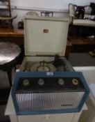 CIRCA 1960's H.M.V. PORTABLE ELECTRIC RECORD PLAYER