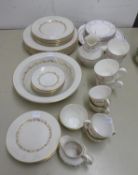 ROYAL DOULTON INFINITY PATTERN (H 5111) PART TEA SET OF THIRTEEN PIECES, including four cups and