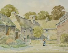 R MERRYWEATHER (TWENTIETH CENTURY) THREE WATERCOLOURS ?Cotswolds Farm B?ldgs? 8 ½? x 11? (21.6cm x