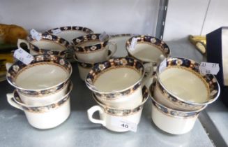 WOODS WARE ?BALMORAL? CHINA TEA SERVICE FOR TWELVE PERSONS, 27 PIECES, (ONE SAUCER MISSING)