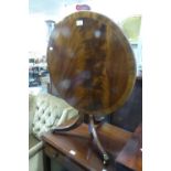 REGENCY STYLE MAHOGANY CIRCULAR OCCASIONAL TABLE, ON VASE SHAPED COLUMN WITH TRIPOD SUPPORTS