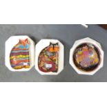 ROYAL DOULTON FOR FRANKLIN MINT, SET OF FOURTEEN LIMITED EDITION PORCELAIN CAT PLATES BY LAUREL