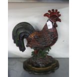 CAST IRON COCKEREL PATTERN DOOR STOP