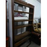 AN OAK SIX TIER OPEN BOOKCASE (A.F.)