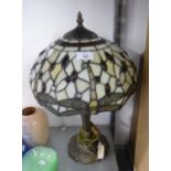 TIFFANY STYLE TABLE LAMP AND DOMED SHADE