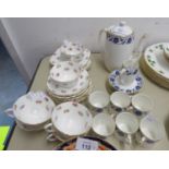 FOLEY CHINA COFFEE SET OF 14 PIECES AND A TUSCAN CHINA TEA SERVICE, 18 PIECES