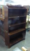 AN OAK FIVE TIER OPEN BOOKCASE, 3? WIDE