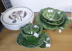 SIX PORTMEIRION ?BOTANIC GARDEN? PATTERN POTTERY DINNER PLATES AND MISCELLANEOUS DOMESTIC CERAMICS