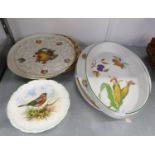 VARIOUS COLLECTORS PLATES (10) AND SERVING DISHES