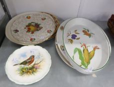 VARIOUS COLLECTORS PLATES (10) AND SERVING DISHES