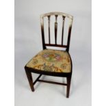 EARLY TWENTIETH CENTURY GEORGIAN STYLE MAHOGANY SINGLE DINING CHAIR, with three vertical, reeded