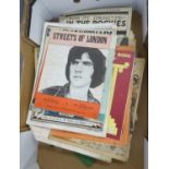 QUANTITY OF SHEET MUSIC TO INCLUDE RALPH McTELL 'STREETS OF LONDON', A DAILY MAIL SOUVENIR